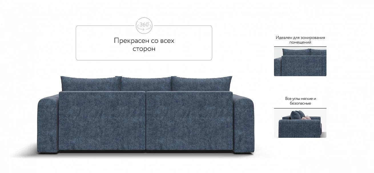 Модульный диван Ричмонд Модуль Велюр Роял синий