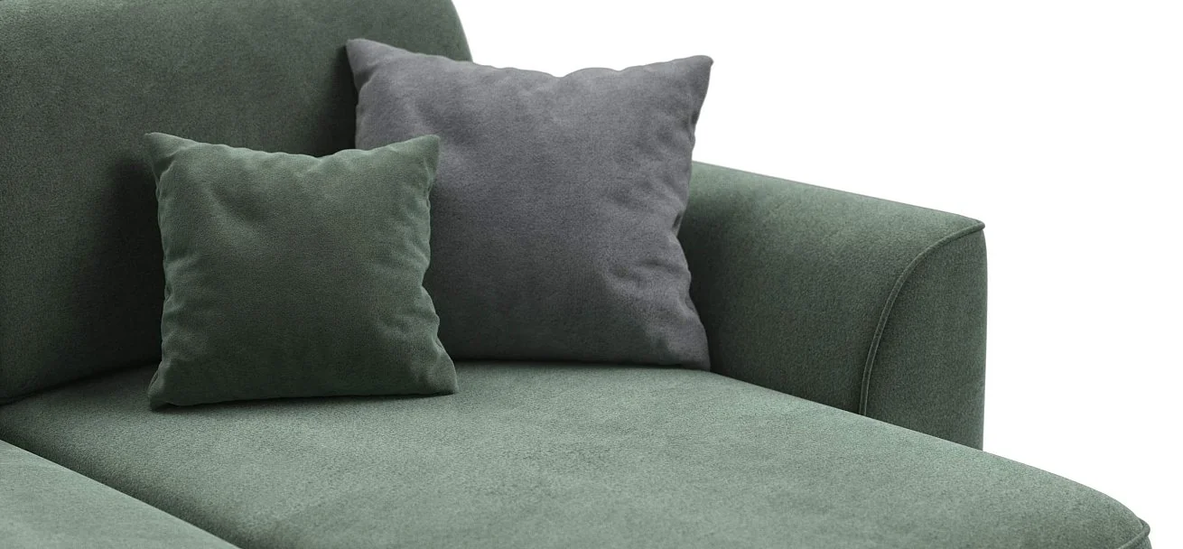Угловой диван Кинг Велюр Реал зеленый