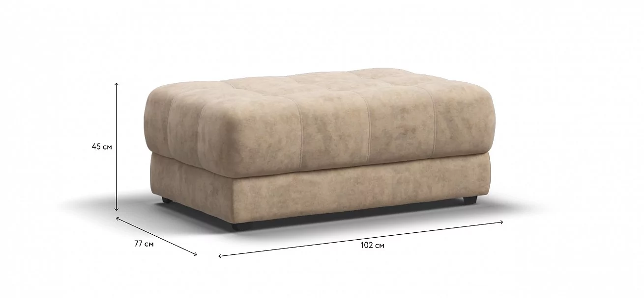 Босс пуф 	Велюр Роял шампань