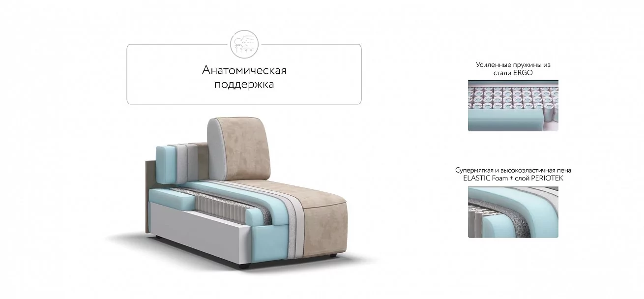 Кинг Модуль оттоманка Шенилл Смарт кварц