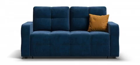 Диван Денди двухместный Велюр Монолит синий
