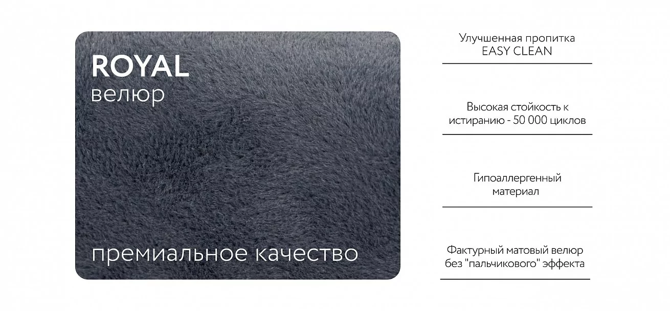 Ричмонд Модуль подлокотник 2 шт. Велюр Роял синий