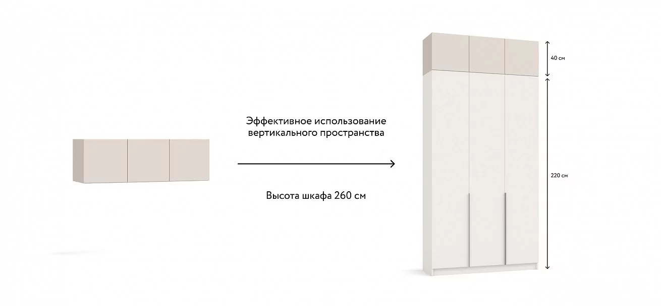Антресоль 120 3Д Кашемир