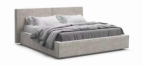 Норд Кровать+ПМ 160*200 Шенилл Смарт кварц